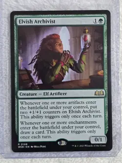 MTG Elvish Archivist - Wilds of Eldraine (WOE) #168 Magic Card Rare NM - Image 4