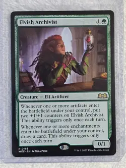 MTG Elvish Archivist - Wilds of Eldraine (WOE) #168 Magic Card Rare NM - Image 5
