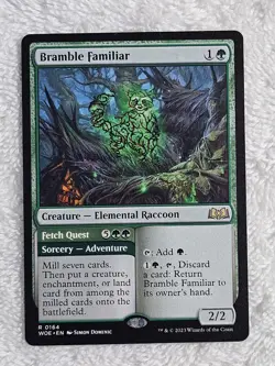 MTG Bramble Familiar - Wilds of Eldraine (WOE) #164 Magic Card Rare Near Mint - Image 1