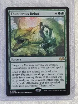 MTG Thunderous Debut - Wilds of Eldraine (WOE) #190 Magic Gathering Card Rare NM - Image 5
