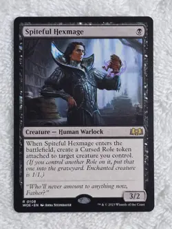 MTG Spiteful Hexmage - Wilds of Eldraine (WOE) #108 Magic Gathering Card Rare NM - Image 1