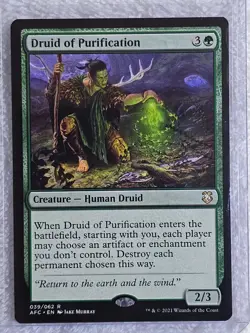 MTG Druid of Purification #39 Adventures in the Forgotten Realms Card Rare NM - Image 4