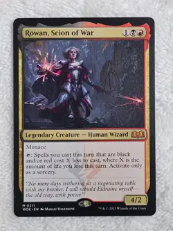 MTG Rowan, Scion of War - Wilds of Eldraine (WOE) #211 Magic Card Mythic NM - Image 1