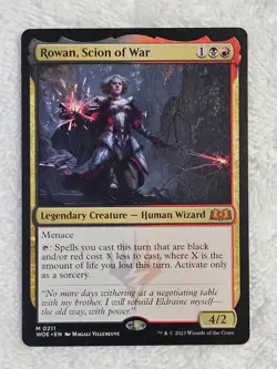 MTG Rowan, Scion of War - Wilds of Eldraine (WOE) #211 Magic Card Mythic NM - Image 2