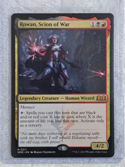 MTG Rowan, Scion of War - Wilds of Eldraine (WOE) #211 Magic Card Mythic NM - Image 4