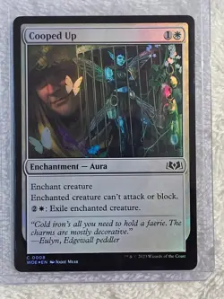 MTG Cooped Up FOIL - Wilds of Eldraine (WOE) #8 Magic Gathering Card NM - Image 4