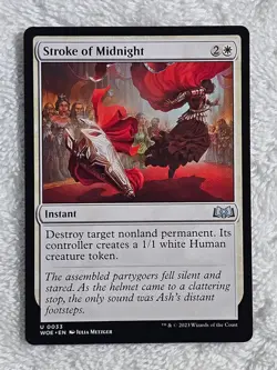 MTG Stroke of Midnight - Wilds of Eldraine (WOE) #33 Magic Card U NM - Image 1