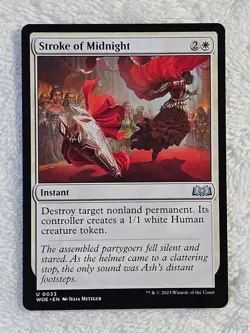 MTG Stroke of Midnight - Wilds of Eldraine (WOE) #33 Magic Card U NM - Image 2