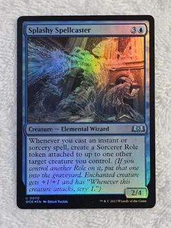 MTG Splashy Spellcaster FOIL - Wilds of Eldraine (WOE) #70 Magic Card U NM - Image 2