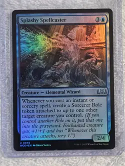 MTG Splashy Spellcaster FOIL - Wilds of Eldraine (WOE) #70 Magic Card U NM - Image 5