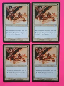 Magic the Gathering MTG Urza's Saga ABSOLUTE LAW X 4 U LP/EX 1998! - Image 1
