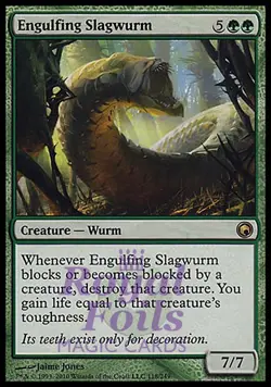 Engulfing Slagwurm 1x FOIL SOM MTG Scars of Mirrodin Rare MINT green - Image 1