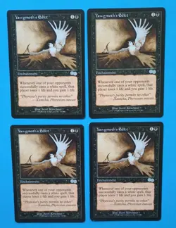 Magic the Gathering MTG Urza's Saga YAWGMOTH'S EDICT X 4 VLP/EX 1998! - Image 1