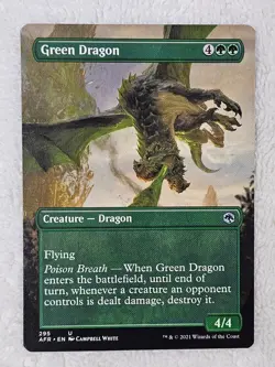 MTG Green Dragon (Borderless) #295 Adventures in the Forgotten Realms U NM - Image 1