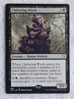 MTG Chittering Witch #95 Adventures in the Forgotten Realms Rare NM - Image 1