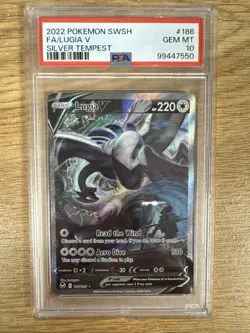 2022 Pokemon Lugia V (Alternate Full Art) 186/195 Swsh12: Silver Tempest PSA 10 - Image 1