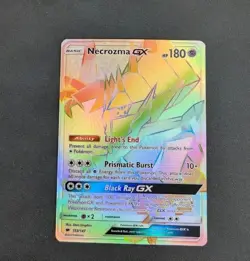 Pokemon Necrozma GX 153/147 Burning Shadows Rainbow Secret Rare Holo LP - Image 1