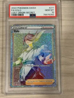 2022 Pokemon Lost Origins Volo Secret #211 PSA 10 Gem Mint - Image 1