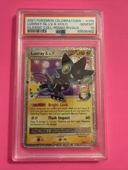 Pokemon Celebrations Classic Coll. Rising Rivals Luxray GL LV.X #109 - PSA 10 - Image 1