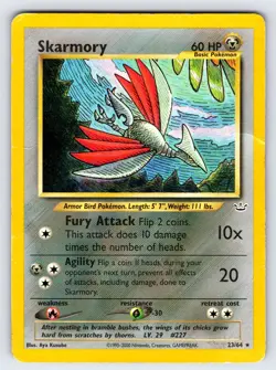 Skarmory 23/64 Neo Revelation Pokemon Card TCG Nintendo Vintage WOTC Rare - Hp - Image 1
