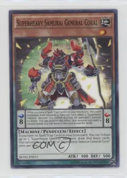 Superheavy Samurai General Coral Unlimited YuGiOh Breakers of Shadow #BOSH-EN011 - Image 1