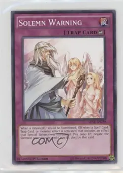 Solemn Warning 1st Ed. YuGiOh Synchron Extreme Structure Deck #SDSE-EN039 - Image 1
