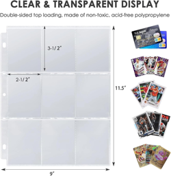 Lorcana Binder 9 Pocket, Large Lorcana Trading Card Binder with 50 Lorcana Card - Image 2
