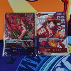 One Piece Card Game Flagship Monkey D Luffy Manga SR ST21-014 Zoro SR ST21-015 - Image 1