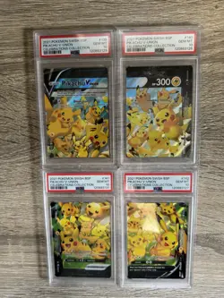 Pikachu V-Union - SWSH139-142 - Pokemon TCG: Celebrations Promo 4 Card Set PSA10 - Image 1