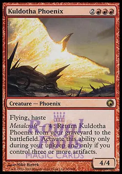Kuldotha Phoenix 1x FOIL SOM MTG Scars of Mirrodin Rare MINT red - Image 1