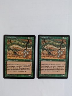 2 Deathcoil Wurm Portal 2nd Age MTG NM Free shipping with tracking - Image 1
