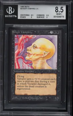 1993 MTG LEB Limited Edition Beta BGS 8.5 NM Sengir Vampire (8.5/8.5/8/9) - Image 1