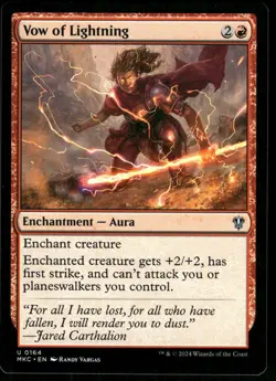 1x Vow of Lightning - Commander: Murders at Karlov Manor - NM - MTG - Image 1