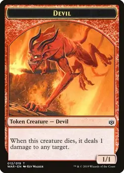 Devil Token 10x - Walker Art - WAR War of the Spark MTG Magic NM - Image 1