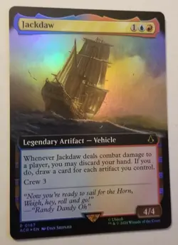 MTG 1x FOIL Jackdaw Extended Art, Universes Beyond: Assassin's Creed Commander - Image 1