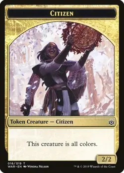 Citizen Token 10x - Nelson Art - WAR War of the Spark MTG Magic NM - Image 1
