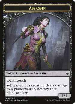 Assassin Token 10x - Chen Art - WAR War of the Spark MTG Magic NM - Image 1