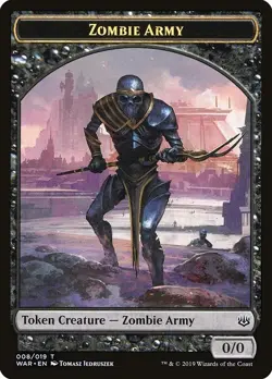 Zombie Army Token 10x - Jedruszek Art - WAR War of the Spark MTG Magic NM - Image 1