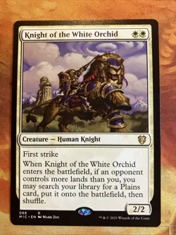MTG Knight of the White Orchid Commander: Innistrad: Midnight Hunt Rare White!! - Image 1