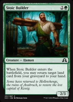 Stoic Builder - Shadows Over Innistrad #231/297 MTG Magic The Gathering - Image 1