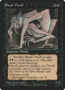 Basal Thrull (K. Foglio) - Fallen Empires (1994) - MTG - MP - Image 1
