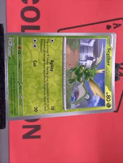 Scyther 004/197 Sv03: Obsidian Flames Pokemon TCG Reverse Holo Common 2023 NM - Image 4