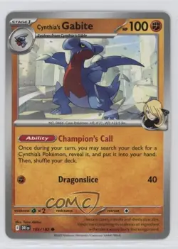 Cynthia's Gabite Pokemon Destined Rivals (DRI) #103 - Image 1