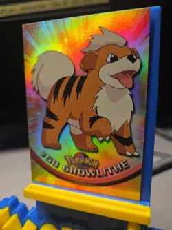 Pokemon Topps - #58 Growlithe Rainbow Foil Series 1 Blue Label - Image 4