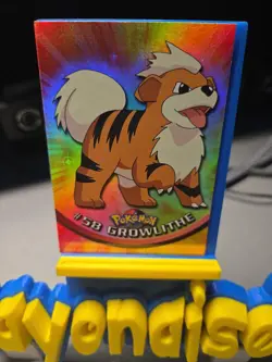 Pokemon Topps - #58 Growlithe Rainbow Foil Series 1 Blue Label - Image 5