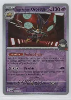 Team Rocket's Orbeetle Reverse Foil Pokemon Destined Rivals (DRI) #089 - Image 1