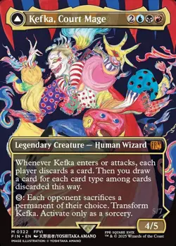 85 Kefka, Court Mage - Final Fantasy Borderless Foil MTG-NM - Image 1