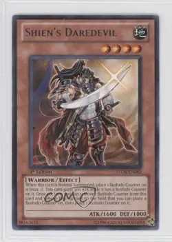 Shien's Daredevil 1st Ed. YuGiOh Storm of Ragnarok #STOR-EN082 - Image 1