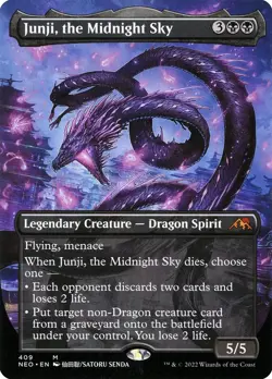 84 Junji, the Midnight Sky- Kamigawa: Neon Dynasty Borderless Regular MTG-NM - Image 1