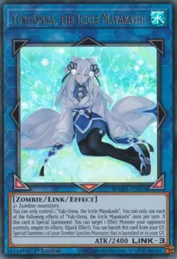 MAMA-EN014 Yuki-Onna, the Icicle Mayakashi Ultra Rare 1st Edition NM YuGiOh TCG - Image 1